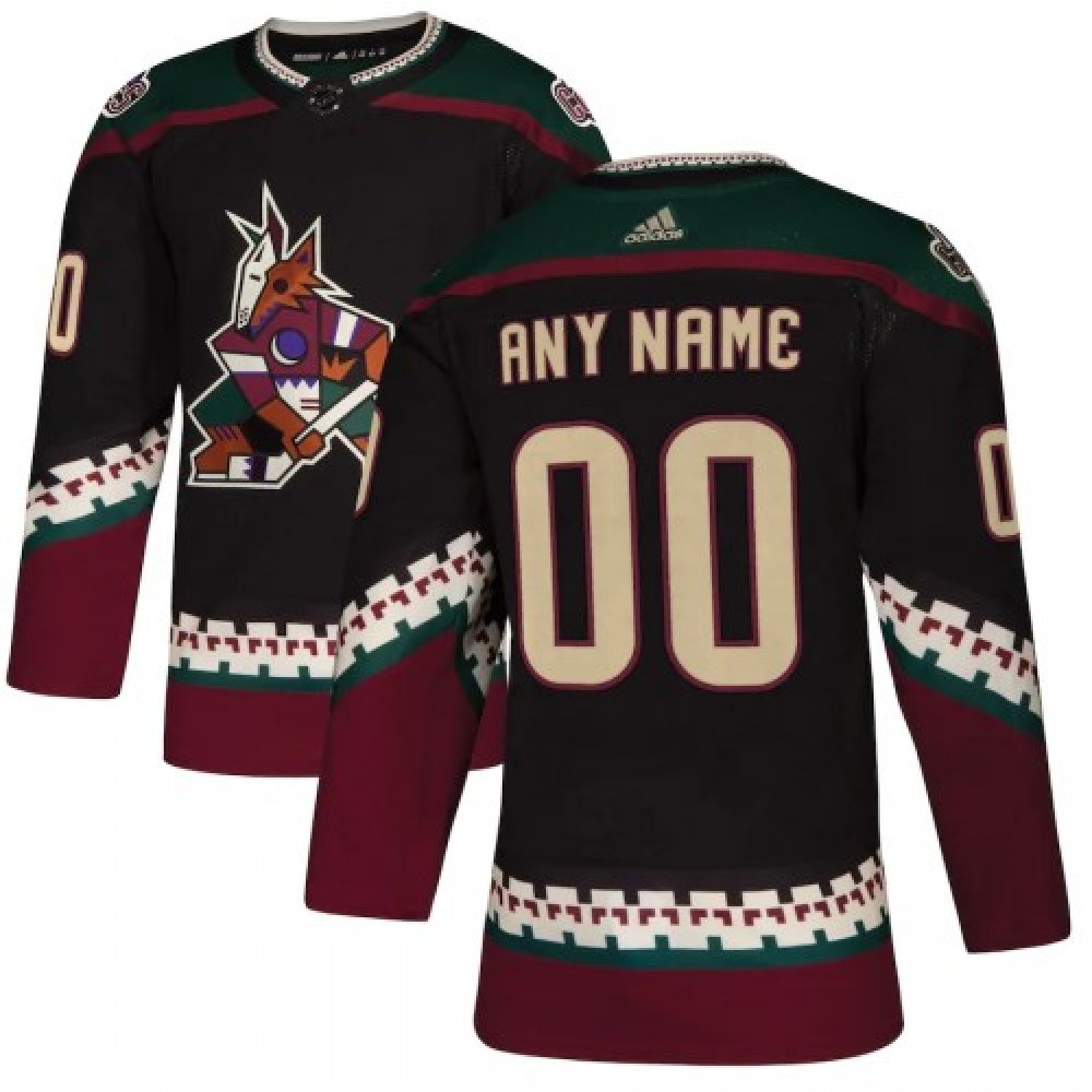 Men's Arizona Coyotes adidas Black Alternate Authentic Custom Jersey-Pro Kit Vault | Brand New 26/27 Sports Jerseys